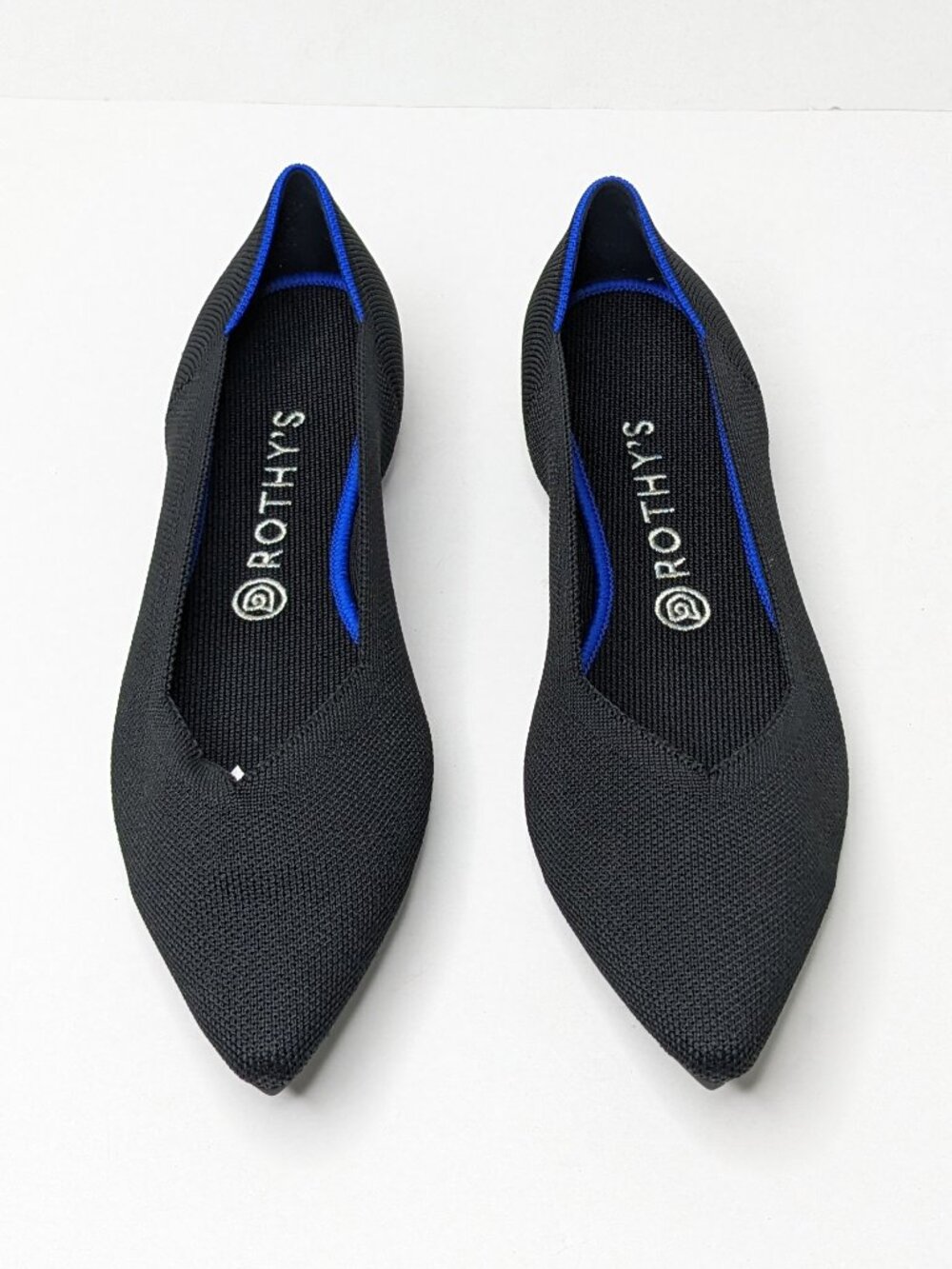 Rothy's The Point II Pointed Toe Ballet Flats Black Solid Womens 10.5